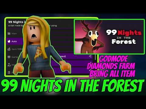 99 Nights in the Forest Script NO KEY 2026 🔥 God Mode + Auto Farm Diamonds + Bring Items GUI