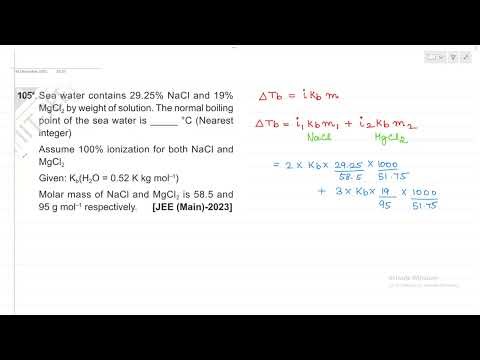 How to solve questions based on elevation in boiling point. #jeemains #neet