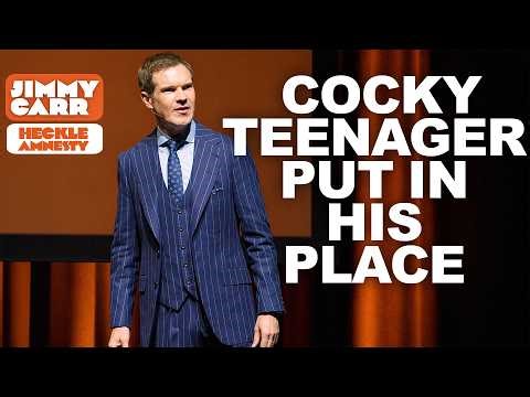 Jimmy Carr Roasts a 17-Year-Old Mouthy Mechanic In Front of His Parents!
