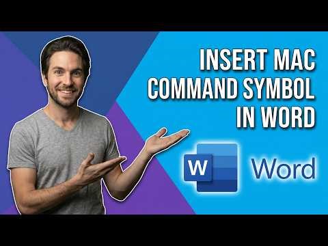 How To Insert The Mac Command Symbol In Microsoft Word On A PC [Quick Shortcut Guide]