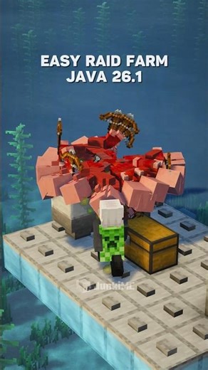 Minecraft Java 26.1 | Easy Raid Farm 🏴‍☠️ #minecraft #minecraftshorts