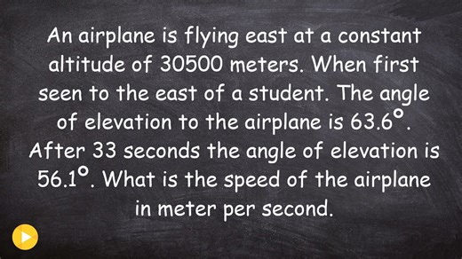 Exam review solve word problem with changing angle