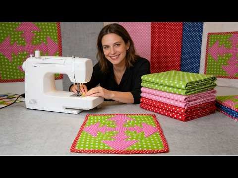 Turn scraps of fabric into a beautiful patchwork placemats | Sewing projects perfect for beginners