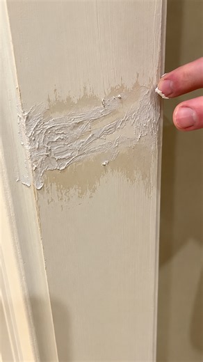 Quick fix for scratched door frame