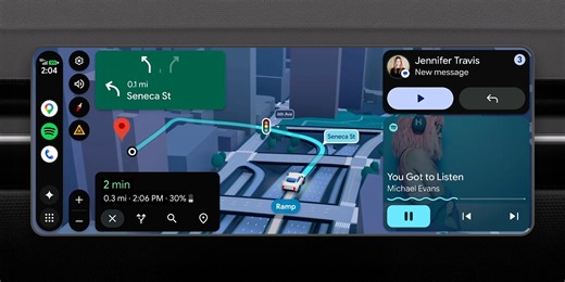 Android Auto now fits weirdly shaped screens and streams video while parked