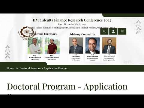 Ph.D.- Indian Institute of Management, Calcutta....