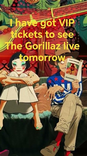 I got VIP Tickets to see #Gorillaz at Nottingham Arena. See you at the VIP pre party bar tomorrow.