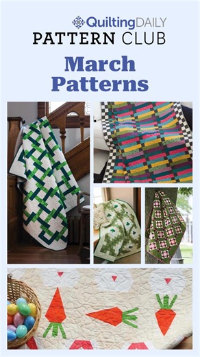🌷✨ Spring stitching starts now! ✨🌷 Pattern Club members, your March patterns are here and they are bursting with lucky shamrocks, fresh spring vibes, and sweet seasonal charm. 🍀🌈 Now’s the perfect time to log in, download your patterns, and get those fabrics blooming on your cutting table. A new season calls for new quilts—let’s sew something cheerful together! Not a member of the Quilting Daily Pattern Club yet? This is your sign. 💛 Membership means fresh patterns delivered monthly, inspir