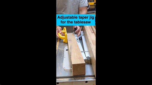Adjustable taper jig for the tablesaw #woodworking #woodworkingtools #tablesaw