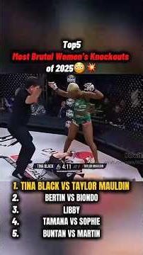 Top 5 MOST BRUTAL Women’s Knockouts of 2025 😳💥 #fightcompilation #ufc #muaythaifamily #mmafight #mma