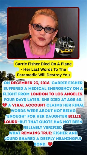 Carrie Fisher’s Final Words About Her Daughter 😢💔