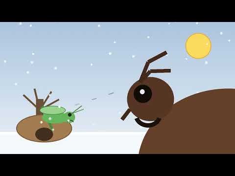 The Ants and the Grasshopper | Aesop's Fables Cartoon for Kids