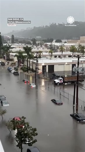 AccuWeather on Instagram: "A month's worth of rain fell in San Diego within hours on New Year's Day, flooding streets and making it one of the top 15 wettest days on record in the city."