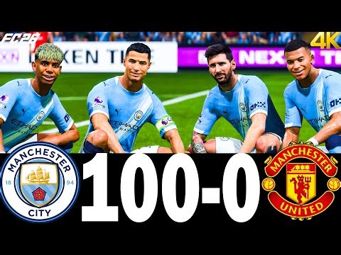 FC 25 - MESSI RONALDO MBAPPE & YAMAL | MANCHESTER CITY 100-0 MANCHESTER UNITED | FA CUP FINAL