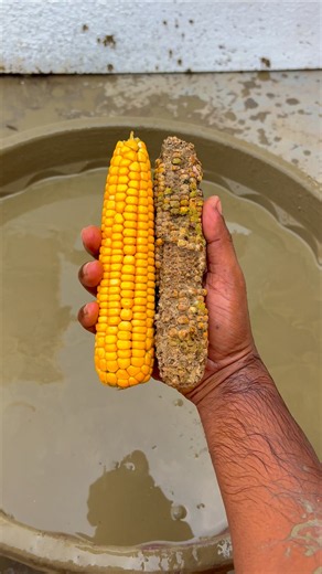 Cleaning Corn Cob satisfying asmr