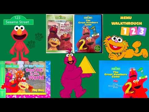 Sesame Street TV FAVORITES BEST PET IN THE WORLD AND THE GREAT NUMBERS GAME DVD Menu Walkthrough.