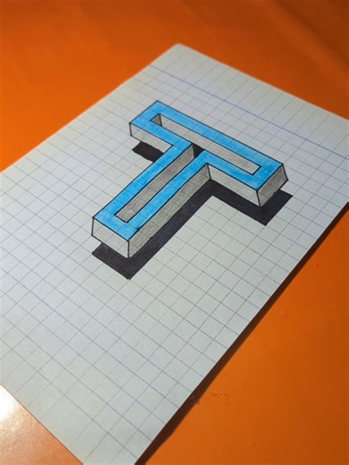 How to Draw a 3D Letter T