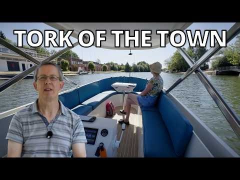 412. A solar-powered boat tackles the River Thames.