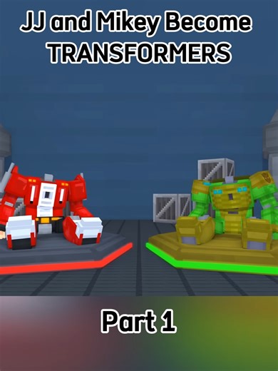 JJ and Mikey Become TRANSFORMERS - Maizen Minecraft Animation Part 1 #minecraft #animation #foryoupage #trending #foryou #transformers