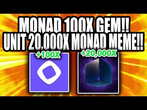MONAD 100X CRYPTO GEM!! UNIT MONAD MEME FIRST COIN ON MONAD!! $1 PRICE PREDICTION!!
