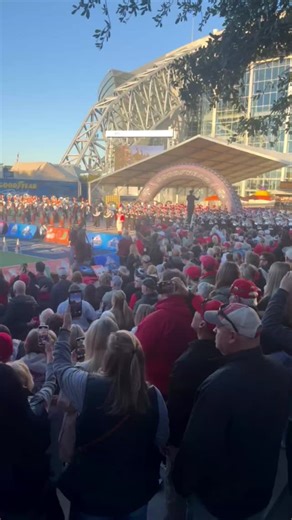 WBNS-10TV on Instagram: "The Ohio State Marching Band performs “Carmen Ohio” outside of AT&T Stadium."