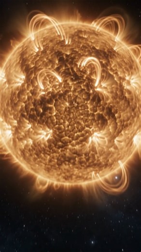 Sun Surface in 4K ☀️ Insane Solar Flares Like Never Before! #shorts