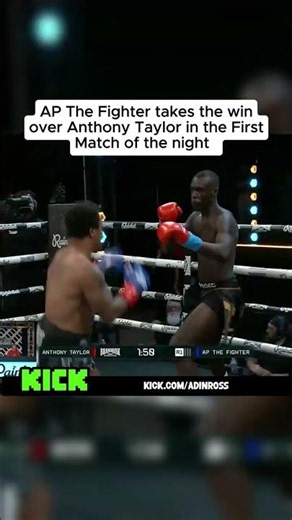 AP The Fighter takes the win over Anthony Taylor in the First Match of the night 😳🥊 #adinross