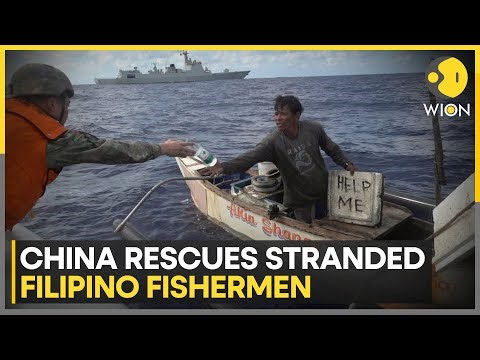 Chinese Navy Warship Rescues Philippine Fisherman in South China Sea | WION NEWS