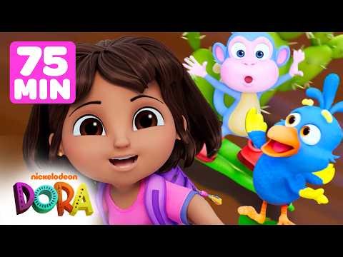 Let's Help Dora for 75 Minutes! w/ Boots #2 | Dora & Friends