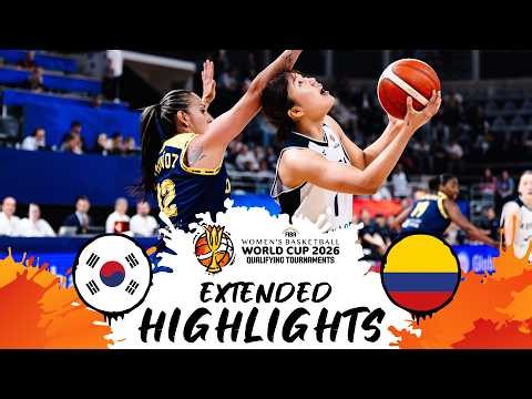 Korea 🇰🇷 v Colombia 🇨🇴 | Extended Highlights | #FIBAWWC 2026 Qualifying Tournament