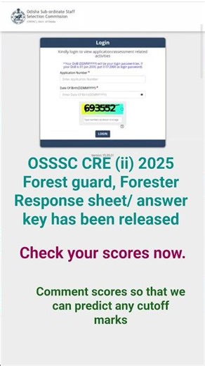 OSSSC Forest Guard & Forester Response Sheet 2025 Released!😱 Cutoff Going HIGH? Check Your Marks Now