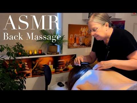 ASMR Relaxing Back Massage (Unintentional ASMR, Real person ASMR)