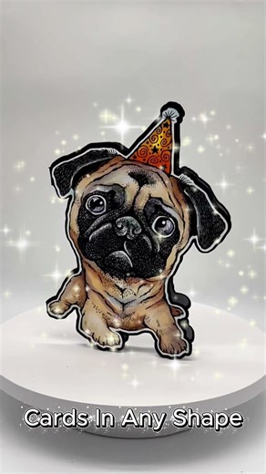 A Pug Shaped card | DIY Card Making & Cricut Tutorial | Cards in Any Shape