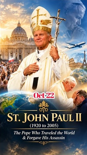 St. John Paul II | The Pope Who Traveled the World & Forgave His Assassin | Oct 22 #saints #faith