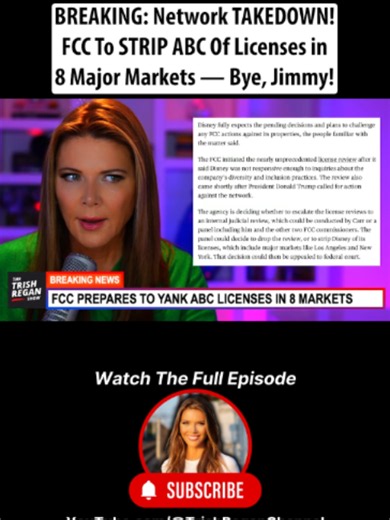 Jimmy Kimmel is about to go off the air in his own hometown market. ABC faces a massive reckoning as the FCC moves to strip the network's licenses in eight major markets.