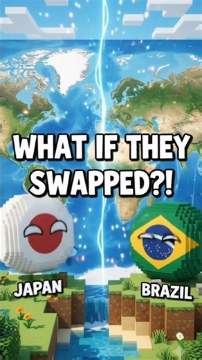 WHAT IF JAPAN 🇯🇵 AND BRAZIL 🇧🇷 SWAPPED PLACES?! 😳🌍 #shorts #trending #viral