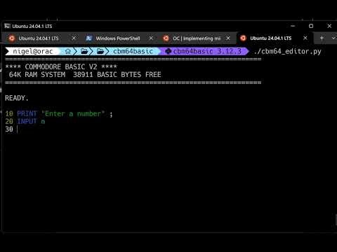 Gibbsoft's CBM64 BASIC emulator