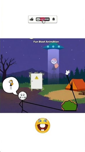 Alien Kidnaps Girl 😱 Stickman Fails to Save Her! 😂 | Funny Animation Short