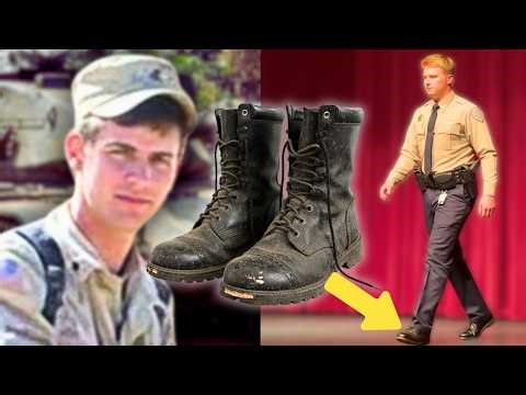 Soldier Restores 20-Year-Old Military Boots For Stepson's Police Graduation