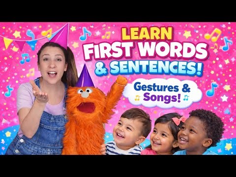 Learn First Words & Sentences with Ms. Rachel Gestures & Songs | Speech Development | Say it with me