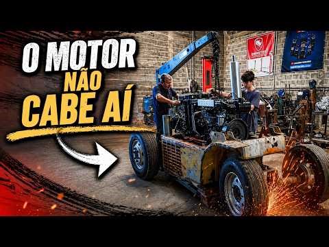 COMPLICOU NÃO TEM ESPAÇO PARA O MOTOR VAMOS TER QUE MUDAR TUDO