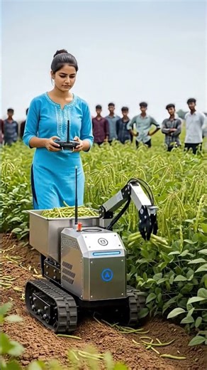 Harvesting process of bean pods using a remote-controlled robot