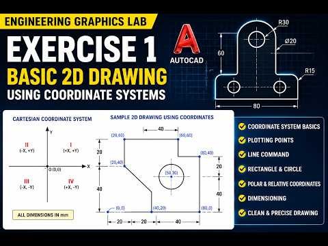 DSU_Ex_1_Basic 2D Drawing using Coordinates Systems #engineeringgraphics #autocad #drawingtutorial