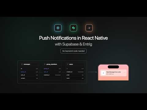 Add Push Notifications to Your React Native App in Minutes with Supabase and Entrig