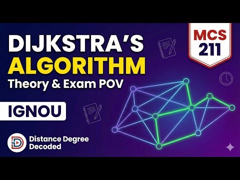 Dijkstra's Algorithm Explained (Exam POV) | Greedy Method | MCS-211 Design & Analysis #ignou