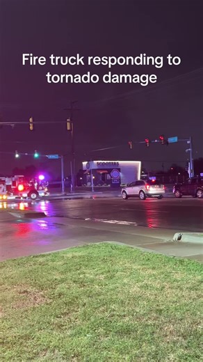 Fire truck responding to tornado damage Southwest 89th and May Oklahoma, Oklahoma City, Oklahoma #tornado #firetruck #okc #foryoupage #fyp