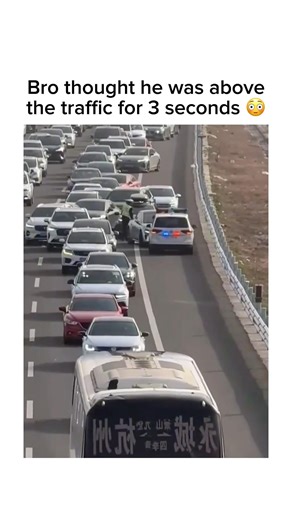 Bro thought he was above the traffic for 3 seconds 😳 #shorts