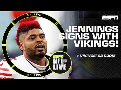 Jauan Jennings signs with the Vikings 🚨 When a ball's in the air, IT’S HIS - EJ Manuel | NFL Live