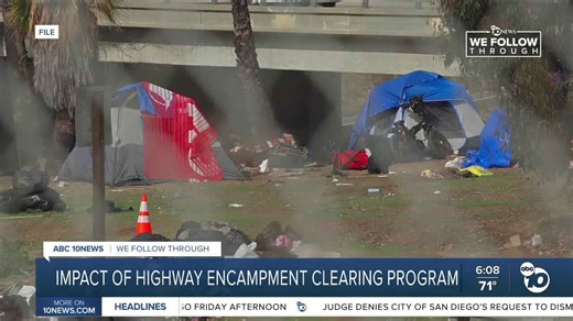 Homeless encampment-related fires drop along highway corridor