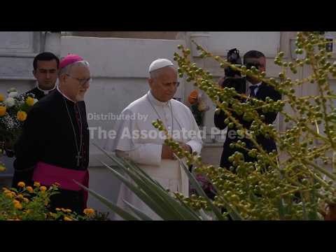 Pope Leo XIV visits migrant cemetery on Italy's Lampedusa island